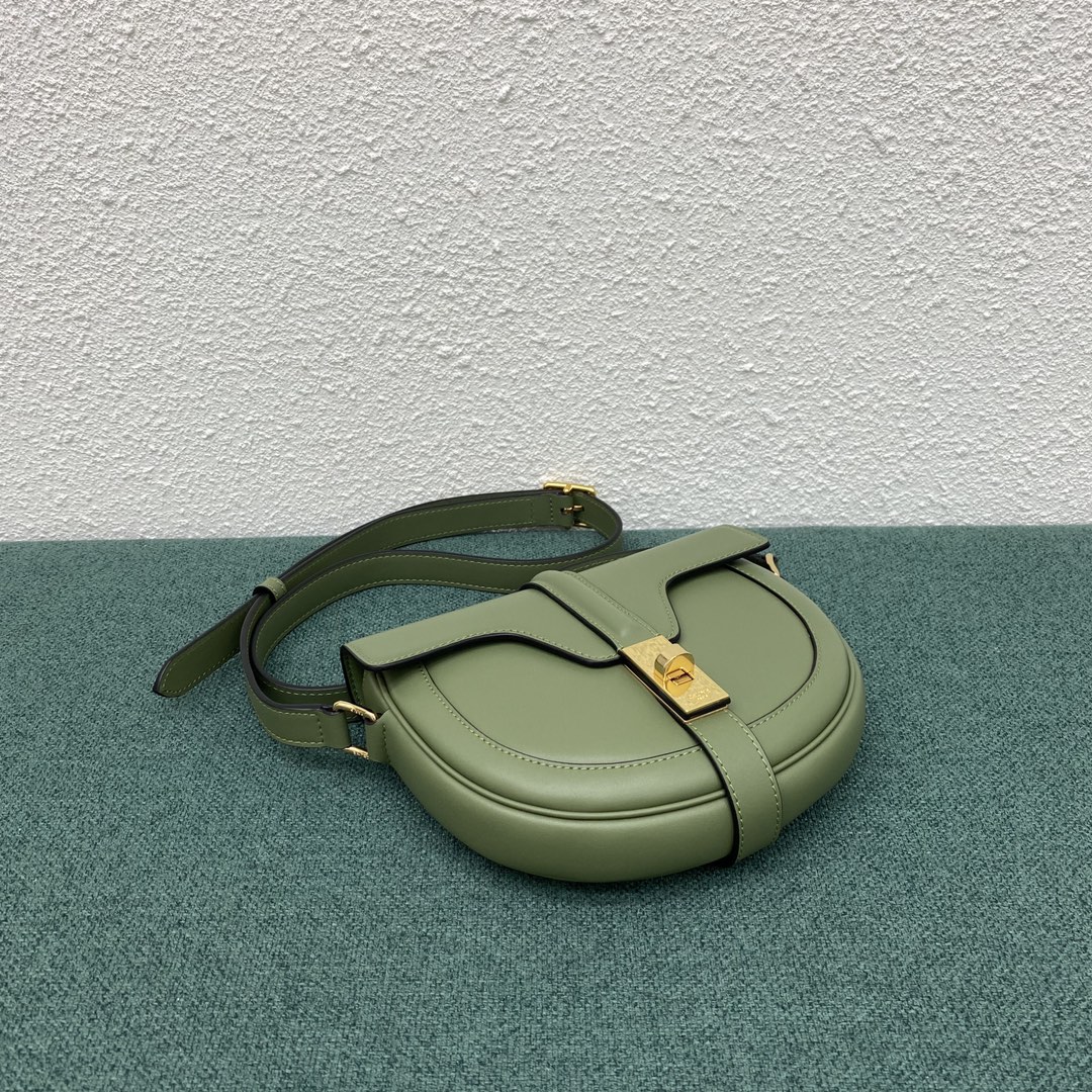 Celine Besace 16 Satinated Calfskin Shoulder Bag Light Green 188013